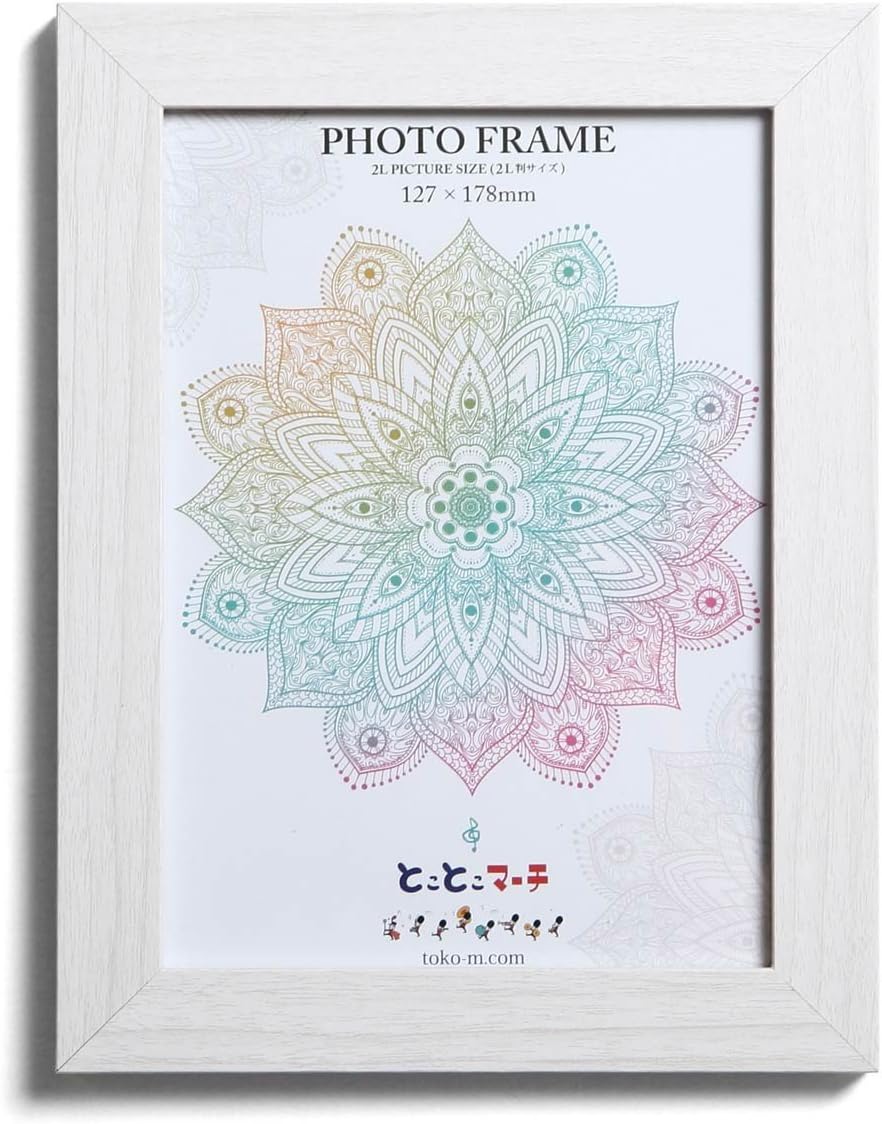Amazon Co Jp ホワイトウッド 2l判サイズ ナチュラルな木目プリントシートフレーム 写真立て 写真フレーム 壁掛け フォトフレーム 木製 額縁 写真入れ ガラス使用 ホーム キッチン