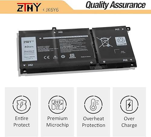 Miniatura 5 de ZTHY JK6Y6 - Batería de repuesto para laptop Dell Latitude 3410 3510 Vostro 5300 5401 5501 Inspiron 5300 5401 5408 5501 5508 5400 7405 7300 7500 2