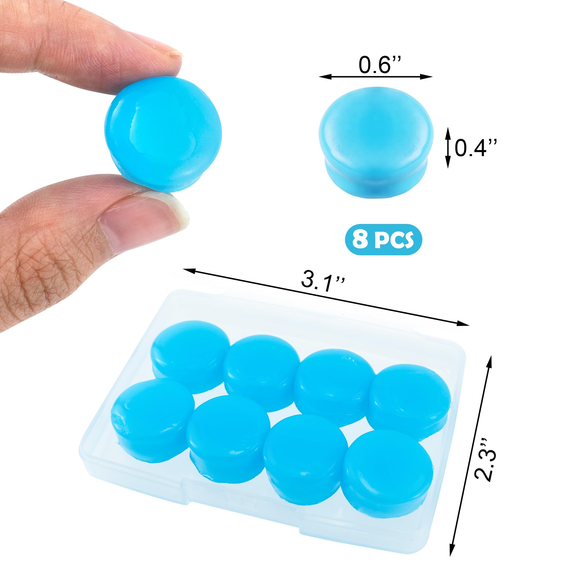 BlingKingdom 4 Pairs Moldable Silicone Ear Plugs - Blue — Amazon image 3