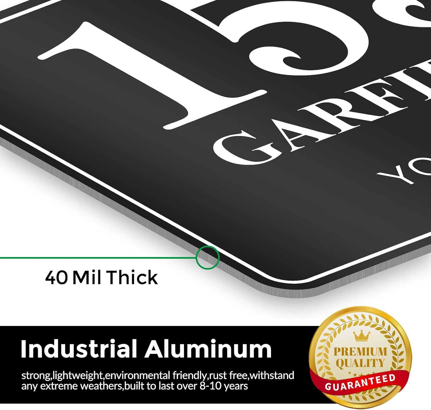 Hanging Large Address Sign,Custom House Number Sign,Metal House Numbers for Outside Lamp Post,Light Post,Mailbox,Upload Your Image/Logo - Double Sided Highly Reflective Option