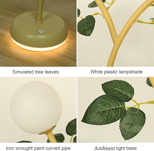 Miniatura 6 de Lámpara de mesa USB LED, lámpara de mesa blanca cálida, lámpara de decoración de metal, lámpara de mesa para estudio, sala de estar, dormitorio,