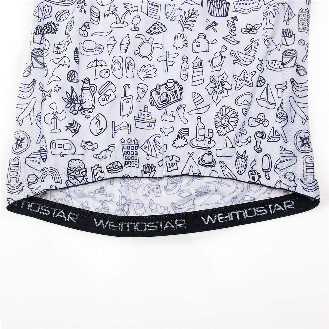 Weimostar Maglia da Ciclismo Uomo Maglia da Ciclismo Maglia da Bicicletta Traspirante Bianca