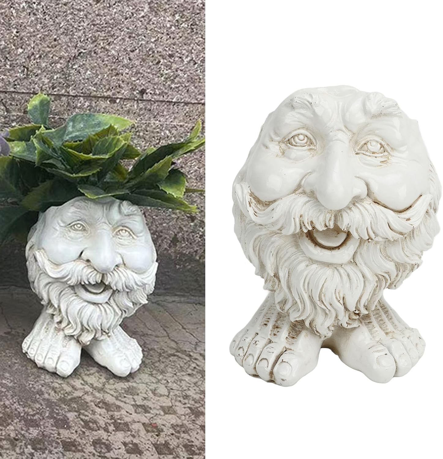 15cm Funny Face Plant Pots Head planters for Outdoor Plants 6in Unique Image Cute Funny Shape Personalized Head Flower Pot Wagon planters for Outdoor Plants for Pots