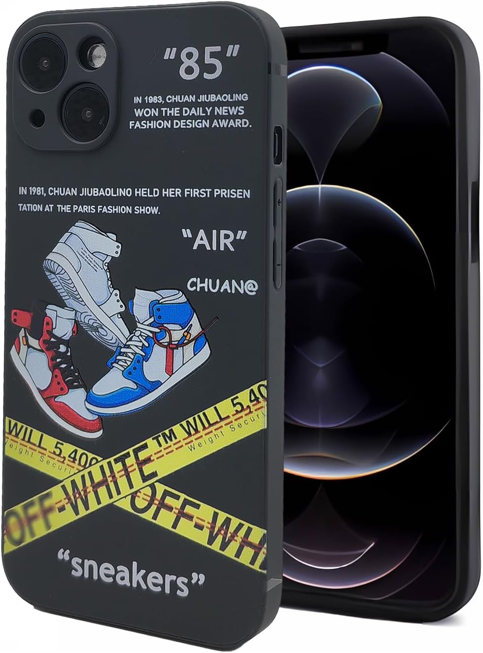 Zaqiaomi Cool Luxury Phone Case For IPhone 14 Plus Case For Boys,Men 3D Classic Sneaker Design,Street Aesthetic Shockproof Designer Cases Compatible With IPhone 14 Plus Red