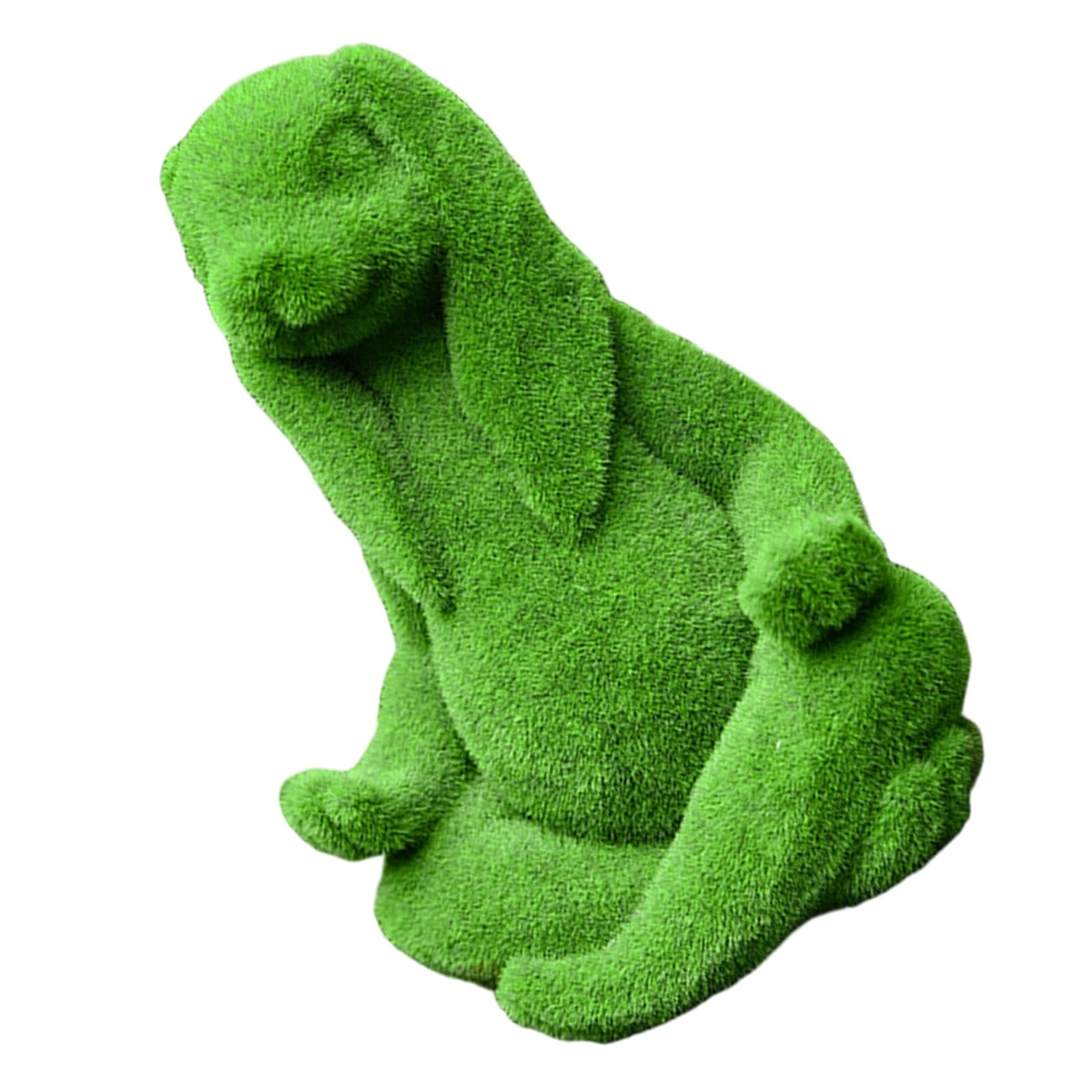 Lapin de Pâques en résine verte pour centre de table et fête familiale