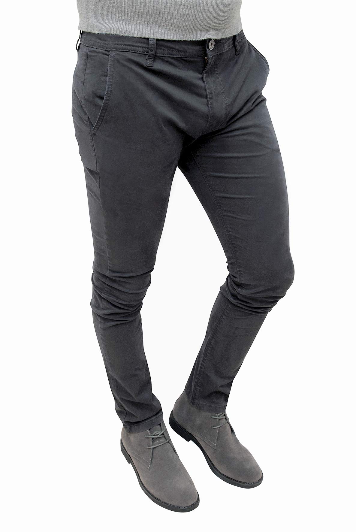 Evoga Pantaloni Casual Uomo Invernali Slim Fit Eleganti Chinos