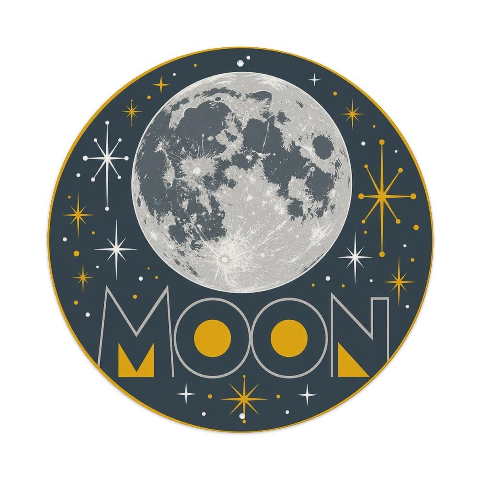Astronomy Moon Orbit Space Exploration Universe Metal Tin Sign