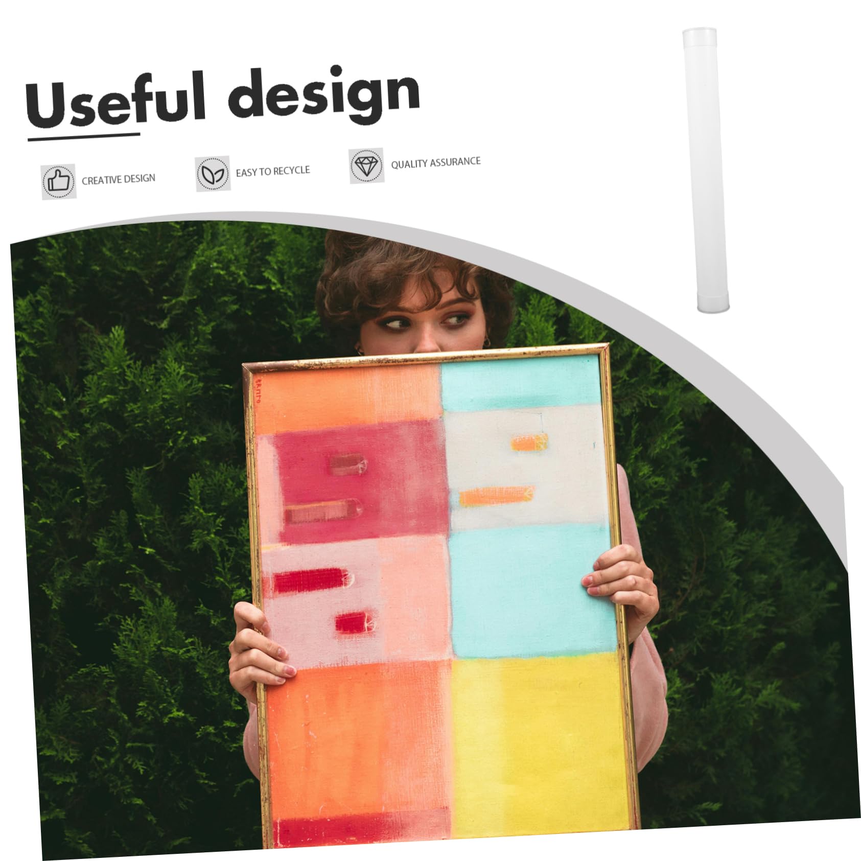 NAMOARLY 5pcs Storage Tube Poster Tube Mailing Tubes Poster Holder Tube Decorative Shipping Boxes Artwork Print Shipping Boxes Shipping Tubes Shipping Container White Pe