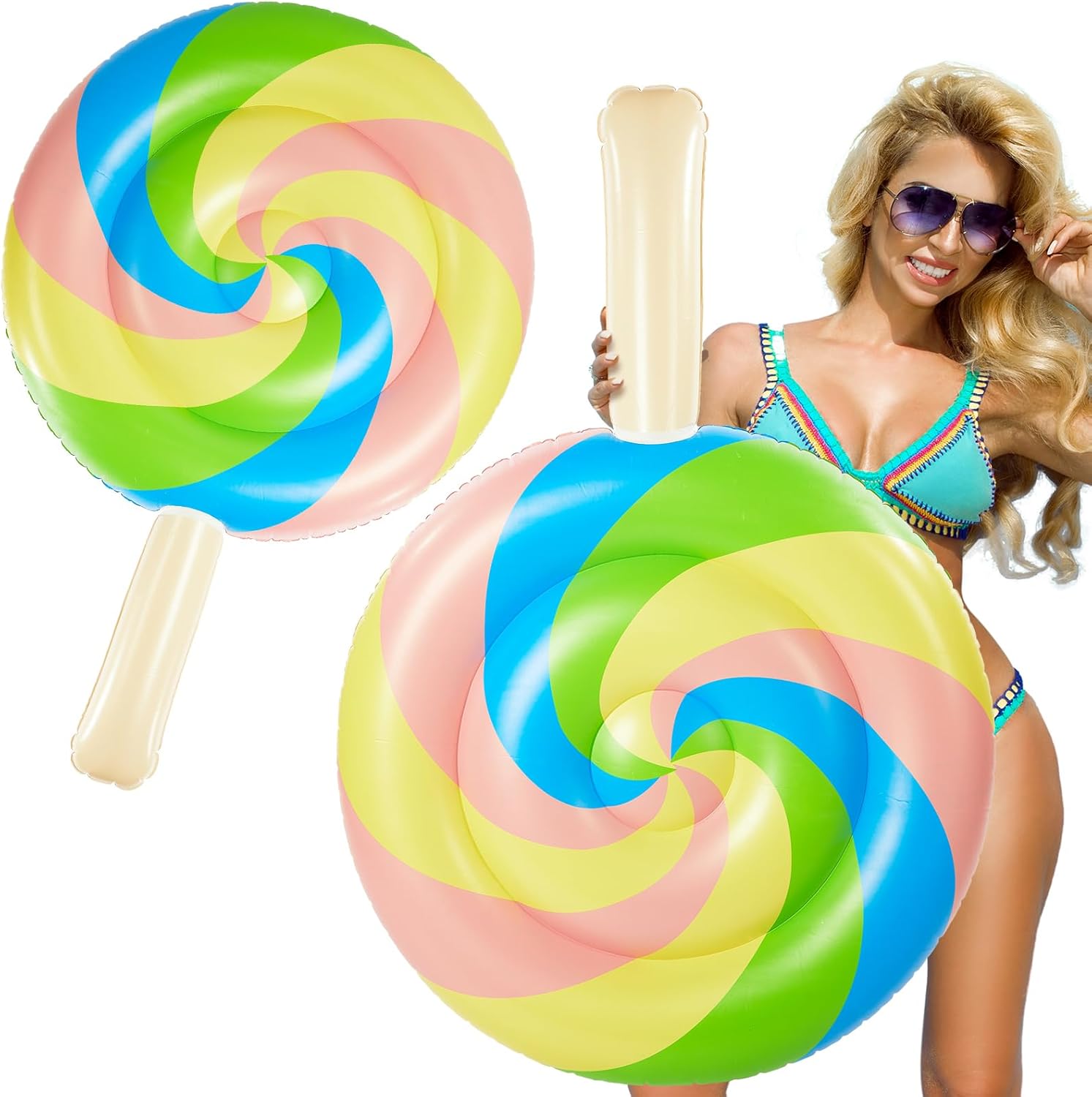 ShinyRelief Giant Inflatable Lollipop Pool Floats Pool Floaties Inflatables Rafts Inflatable Pool for Summer Beach Swimming Pool