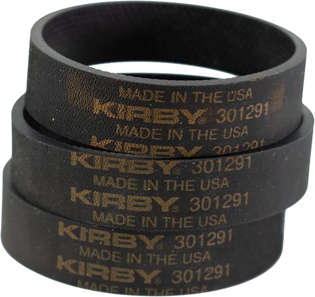 Kirby 3 Ribbed Vacuum Cleaner Belts, Black