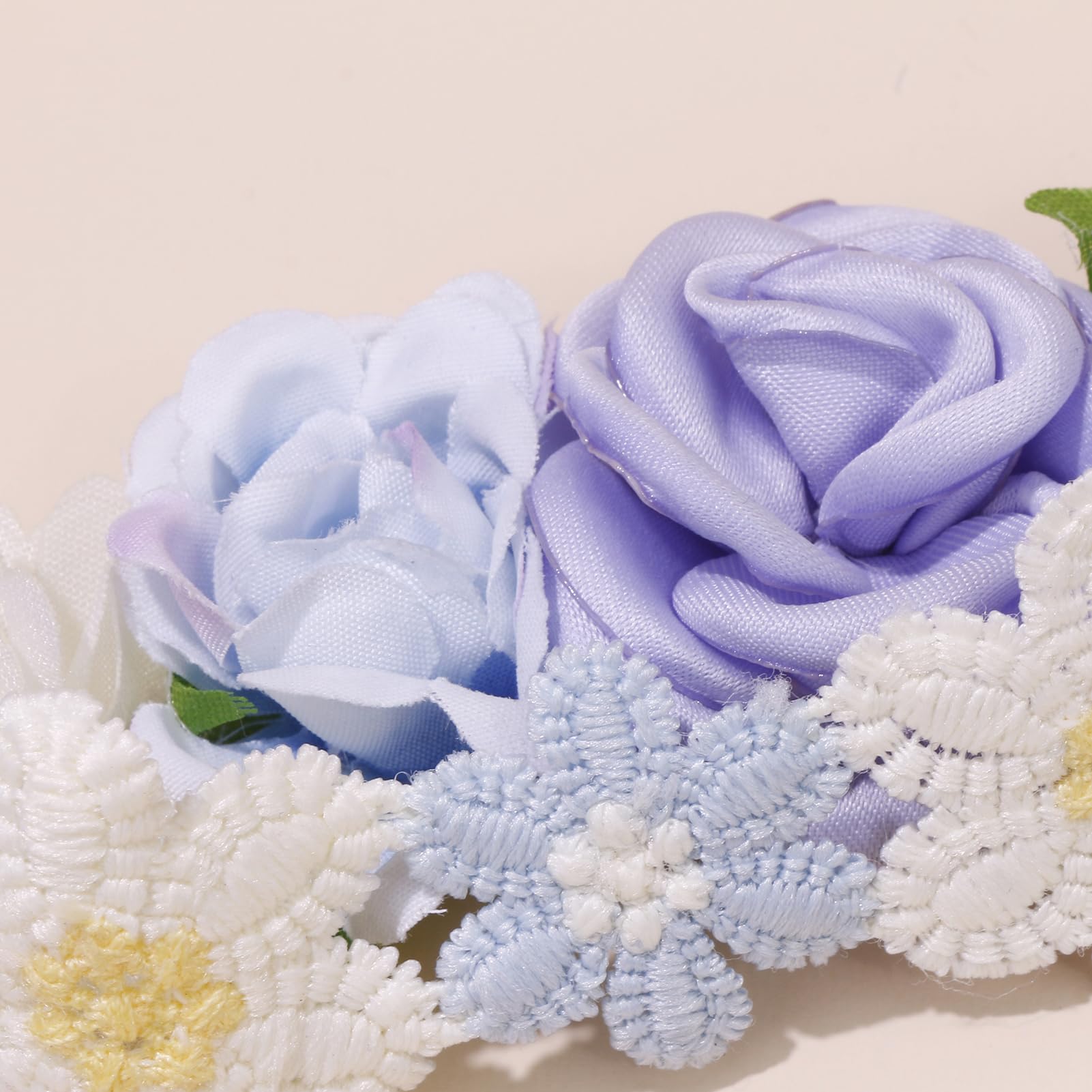 OOSAKU Juego de 6 diademas elásticas con flores para bebé niña, 6 unidades, de nailon suave, accesorios para el cabello para recién nacidos (XKFD006)