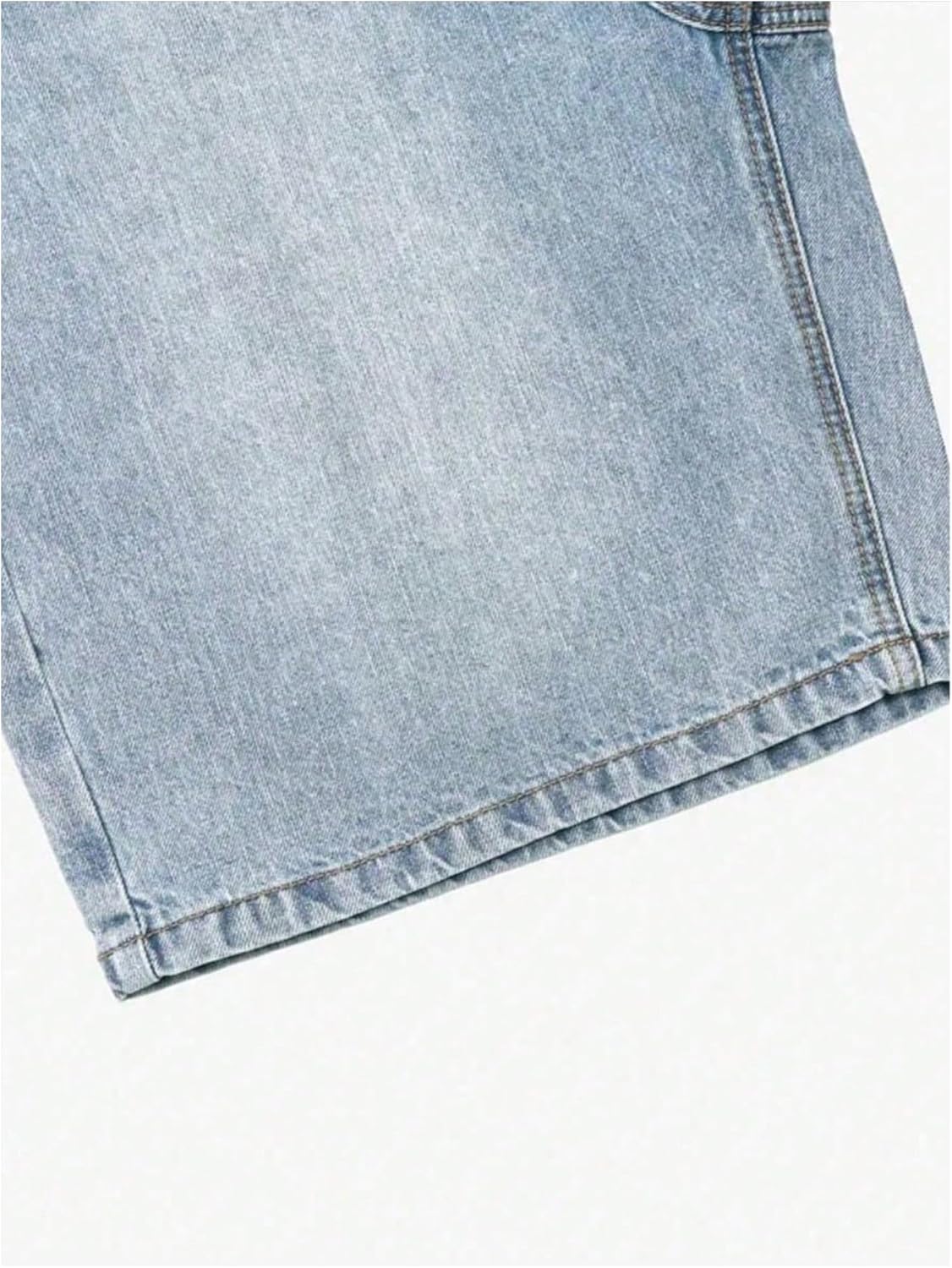 GORGLITTER Boy's Baggy Jeans Jorts Casual High Waist Wide Leg Loose Denim Shorts Bottoms Knee Length - Image 3