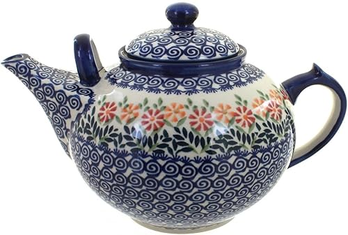 Miniatura 10 de Blue Rose - Tetera grande de cerámica polaca Christiana