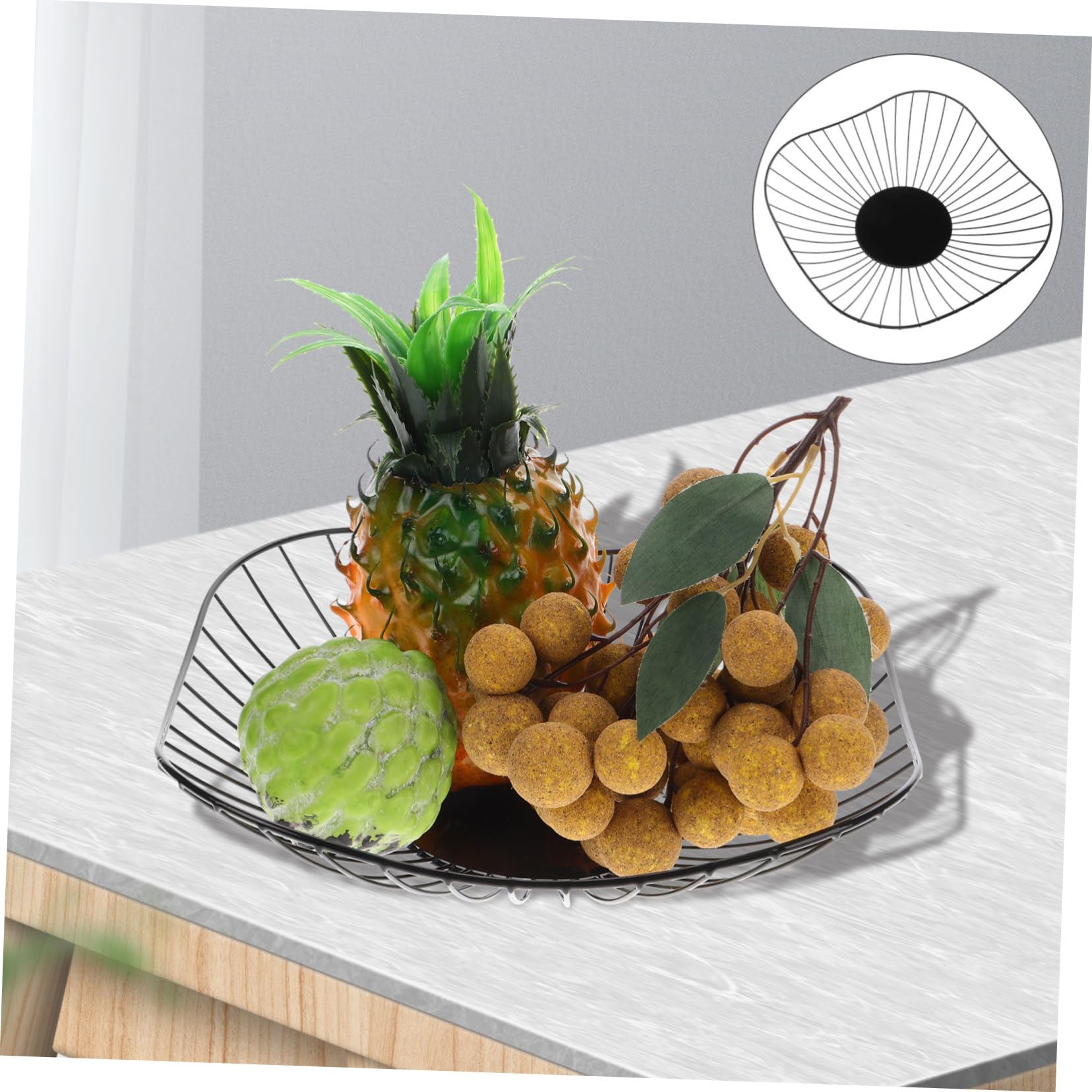 DOITOOL 1pc Fruit Storage Holder Iron Art Dish Container Metal Wire Fruit Bowl Metal Wire Fruit Container Iron Art Fruit Container
