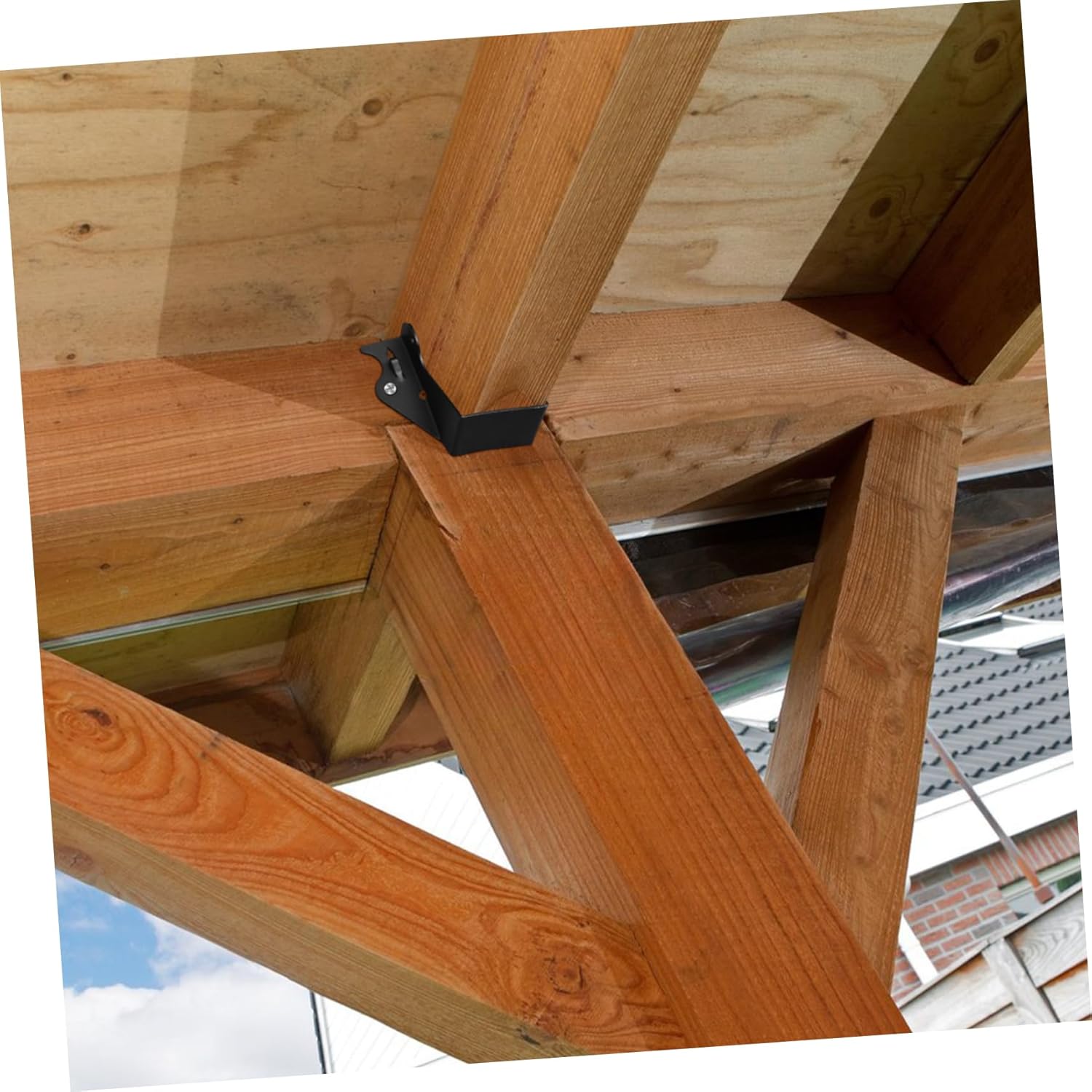 TEHAUX 10pcs Joist Hangers: Face Mount Beam Brackets for Keeping Clothes Neat - Rafter Brackets for Bedroom Laundry Room Hotel