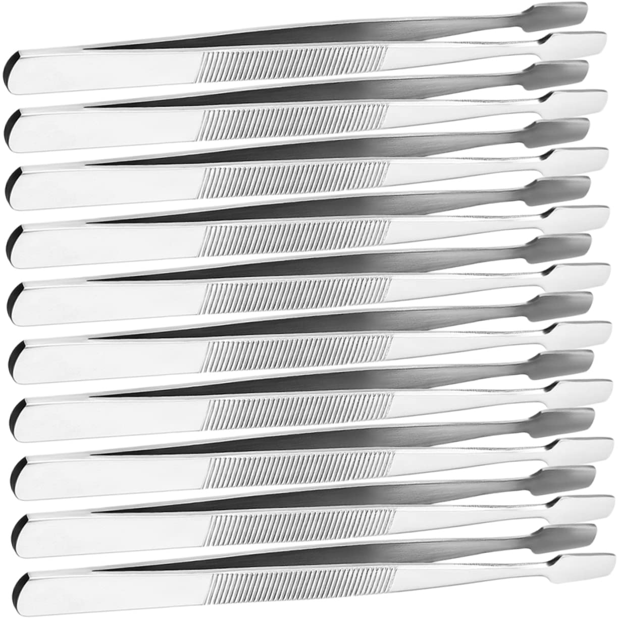 FOMIYES Set Di 3 Pinzette Oblique Per Sopracciglia Timbri E Ciglia 10 Pezzi * 3