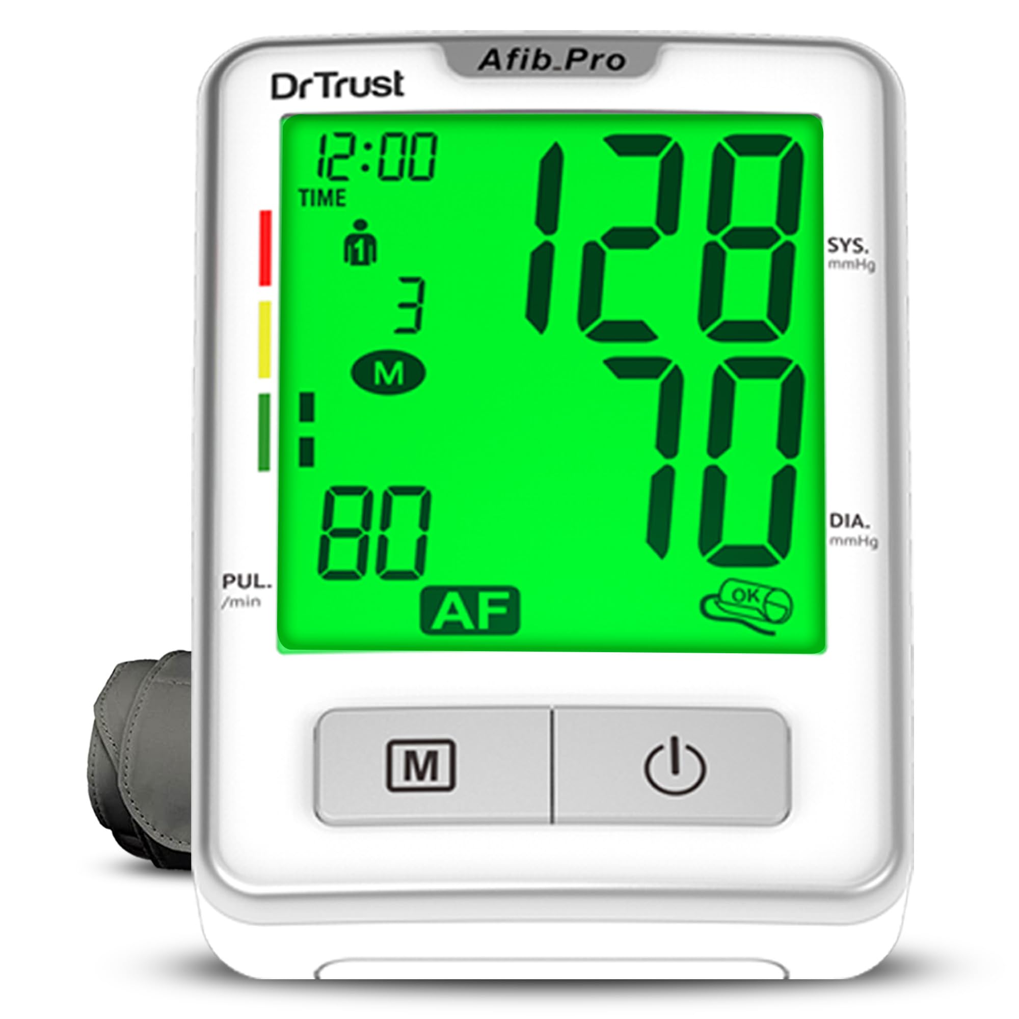 Dr Trust Dr. Trust Atrial Fibrillation Automatic Digital Bp Monitor Machine (Includes Adapter, Carry Bag, Batteries)