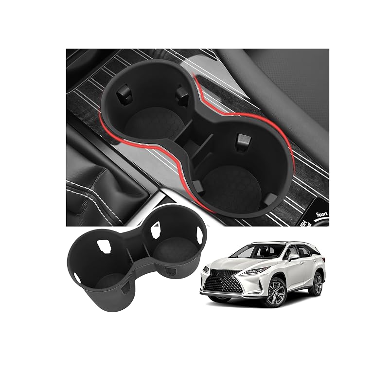 Porta-Copos para Console Central Lexus RX 2016–2022 Hellet em Silicone, Modelo RX001-03