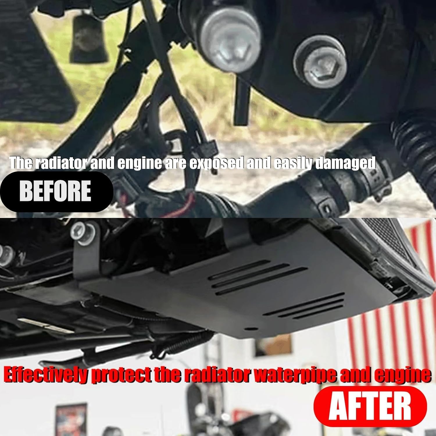 Chrome Front Axle Nut Caps Axle Covers + Skid Plate for Harley Touring, Road Glide, Street Glide 2024-2025