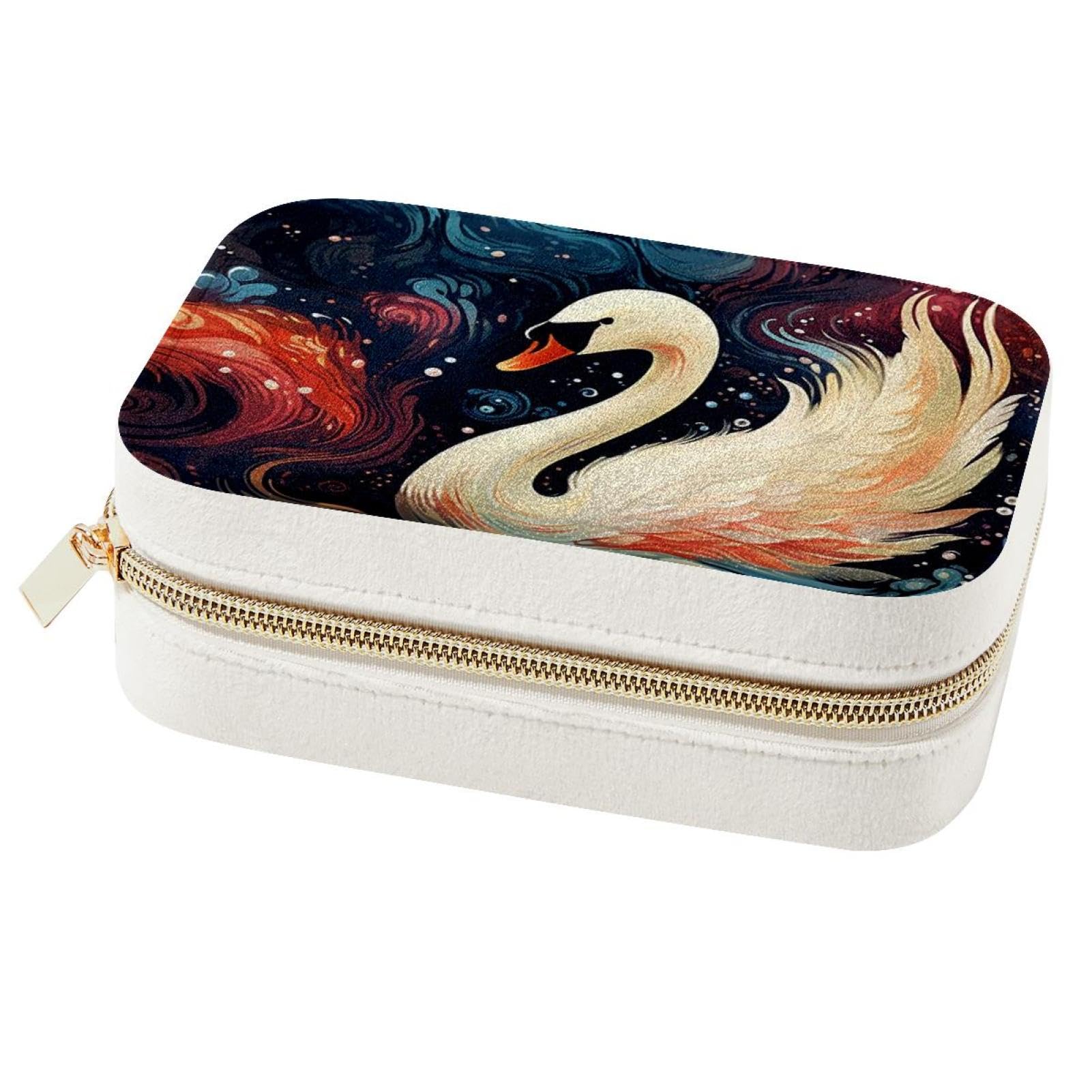 Boîte à bijoux cadeau de demoiselle d'honneur Link Swan pour bagues et boucles