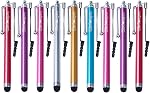 9 Pack Stylus, Wisdompro 4.4'' Stylus Pen for iPad, for iPhone, Universal for Tablet & Capacitive Touch Screens, with Rubber Tip and Lanyard Tether - 5 Colors Guy Pack