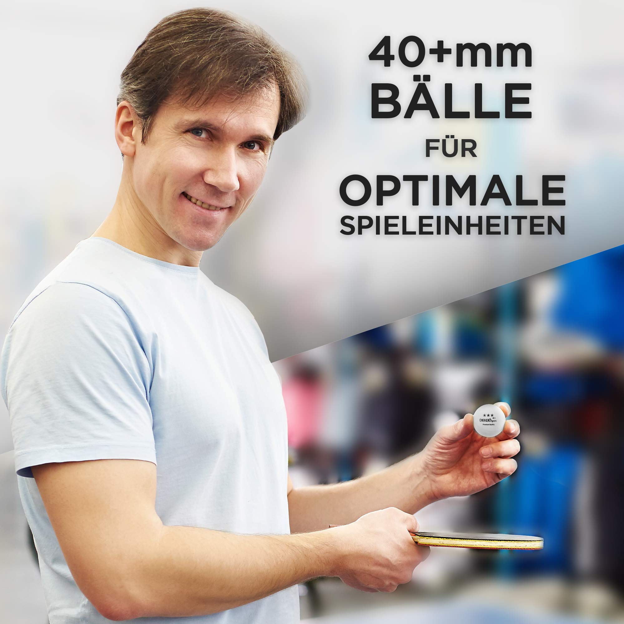 Premium Tischtennisbälle 3 Stern - [12, 42 & 100 Stück] - inkl. Videokurs - [erstklassige Ping Pong Bälle] - Nach ITTF Turnierstandard - Tischtennisbälle Outdoor Tischtennis Zubehör