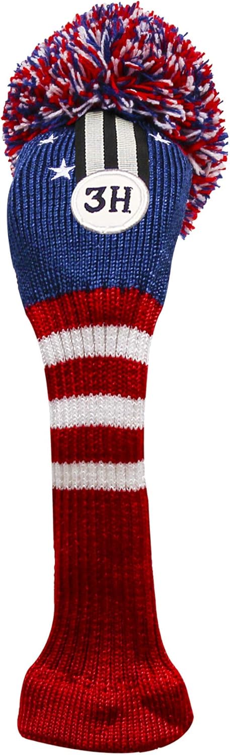 Izzo Vintage Patriot Golf Club Headcovers.