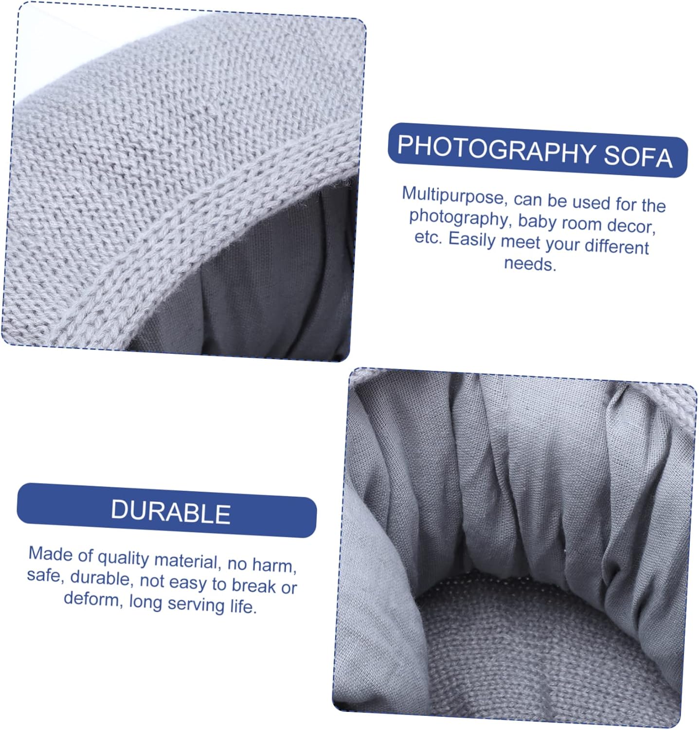 Housoutil Newborn Photography Prop Photo Sofa for Boys and Girls Baby Announcement Decor