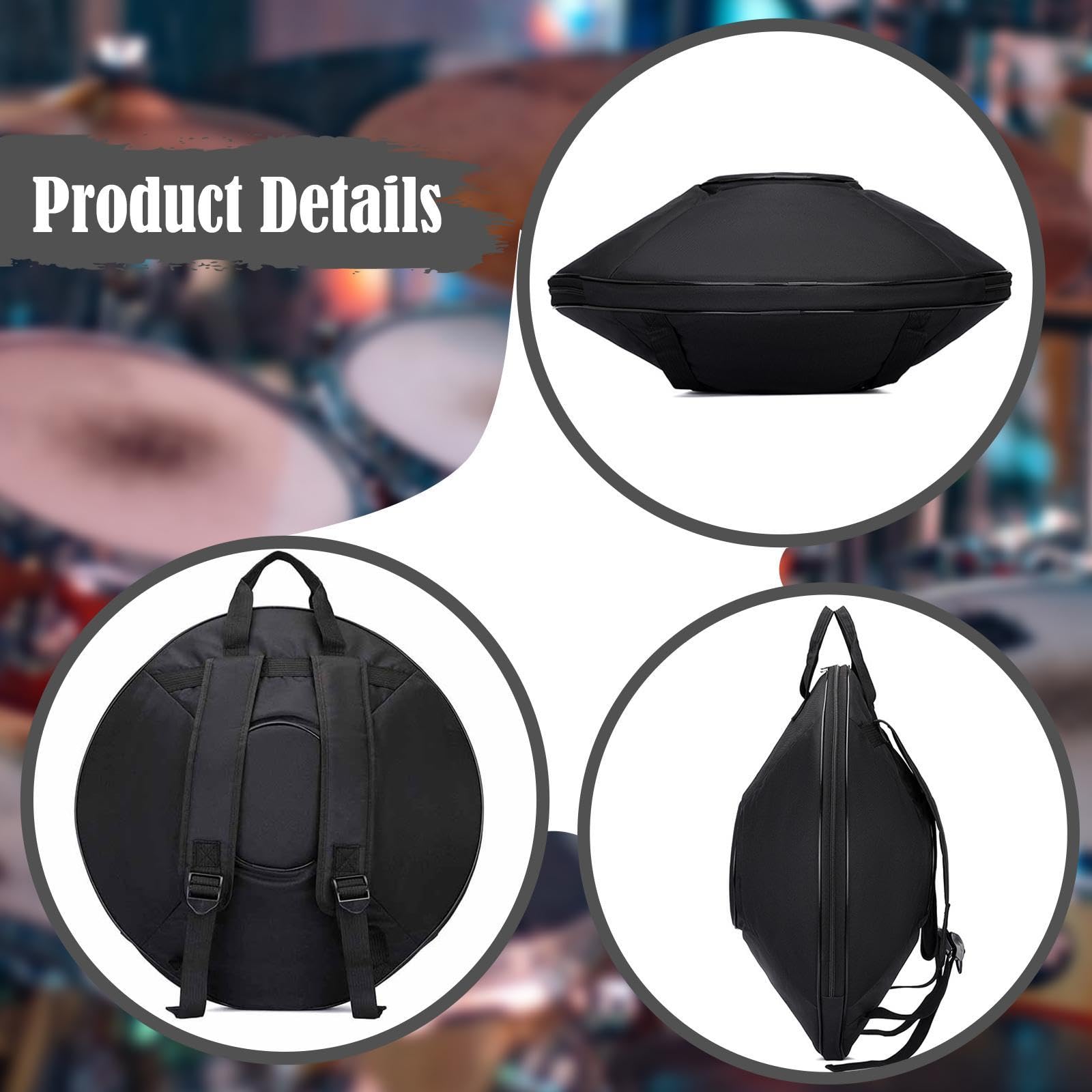 Borsa per Tamburo Handpan, Custodia Professionale Portatile in Tessuto Oxford per Tamburo Handpan
