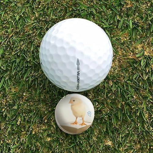 Miniatura 3 de Pequeño pollito en el libro del sombrero de golf clip con marcador magnético de la bola, Multi