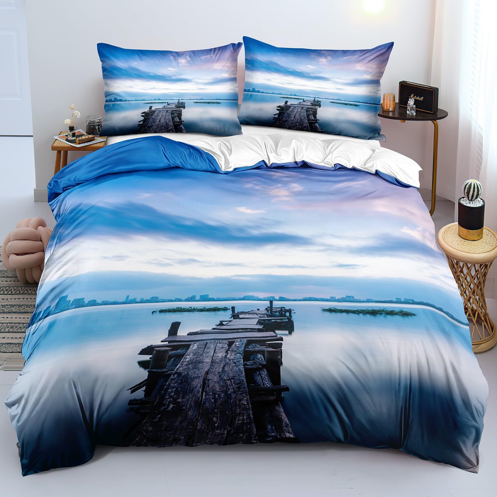 Housse Couette 240x260 Petit Pont Réversible pour des Nuits Douces