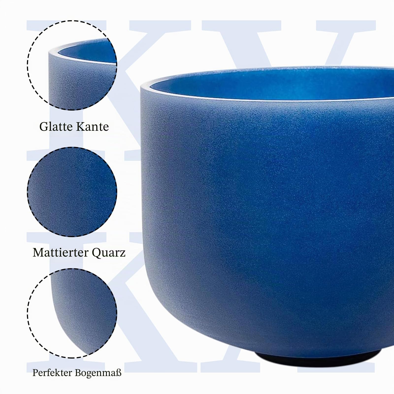 KVKA 20cm Klangschalen, 432Hz A note 8 inch Indigo Chakra Klangschale für Yoga Meditation Sound Healing Entspannung Stressabbau mit Tragetasche