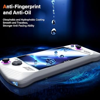 UniqueMe [3 Pack] Screen Protector Compatible with ASUS ROG Ally Handheld 2023 7.0-inch,Tempered Glass Transparent Ultra HD Screen Protector, 9H Hardness Anti Scratch Bubble Free Anti-Fingerprint