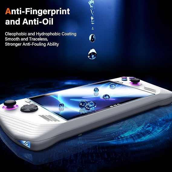 UniqueMe [3 Pack] Screen Protector Compatible with ASUS ROG Ally Handheld 2023 7.0-inch,Tempered Glass Transparent Ultra HD Screen Protector, 9H Hardness Anti Scratch Bubble Free Anti-Fingerprint