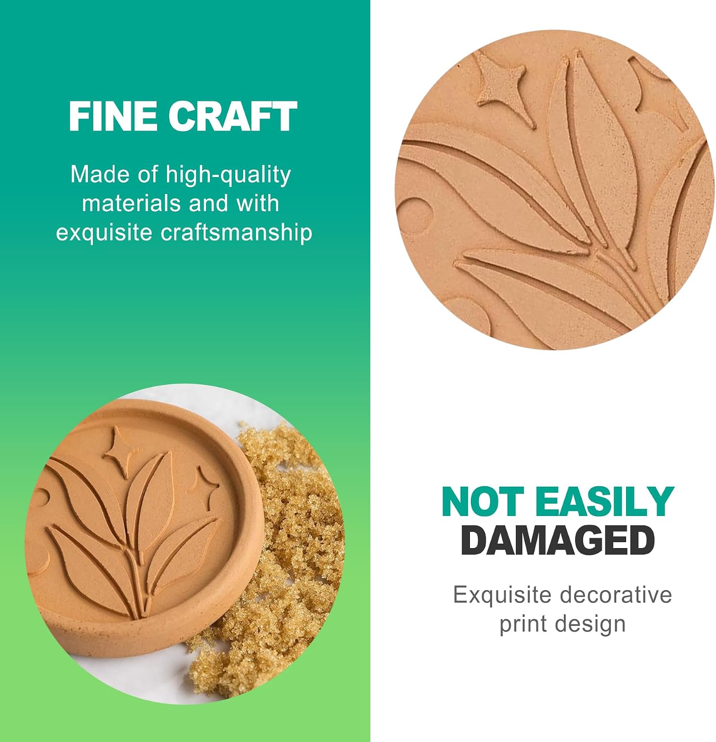 slaixiu 2PCS Reusable Brown Sugar Saver - Food-Safe Terracotta Clay Disc to Keep Sugar Moist, Baking & Storage Essential