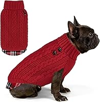 Vista 15 de KYEESE Suéter suave para perros pequeños, hembras, abrigado, de cuello alto, ropa elástica de punto para gatos, abrigo cómodo para mascotas