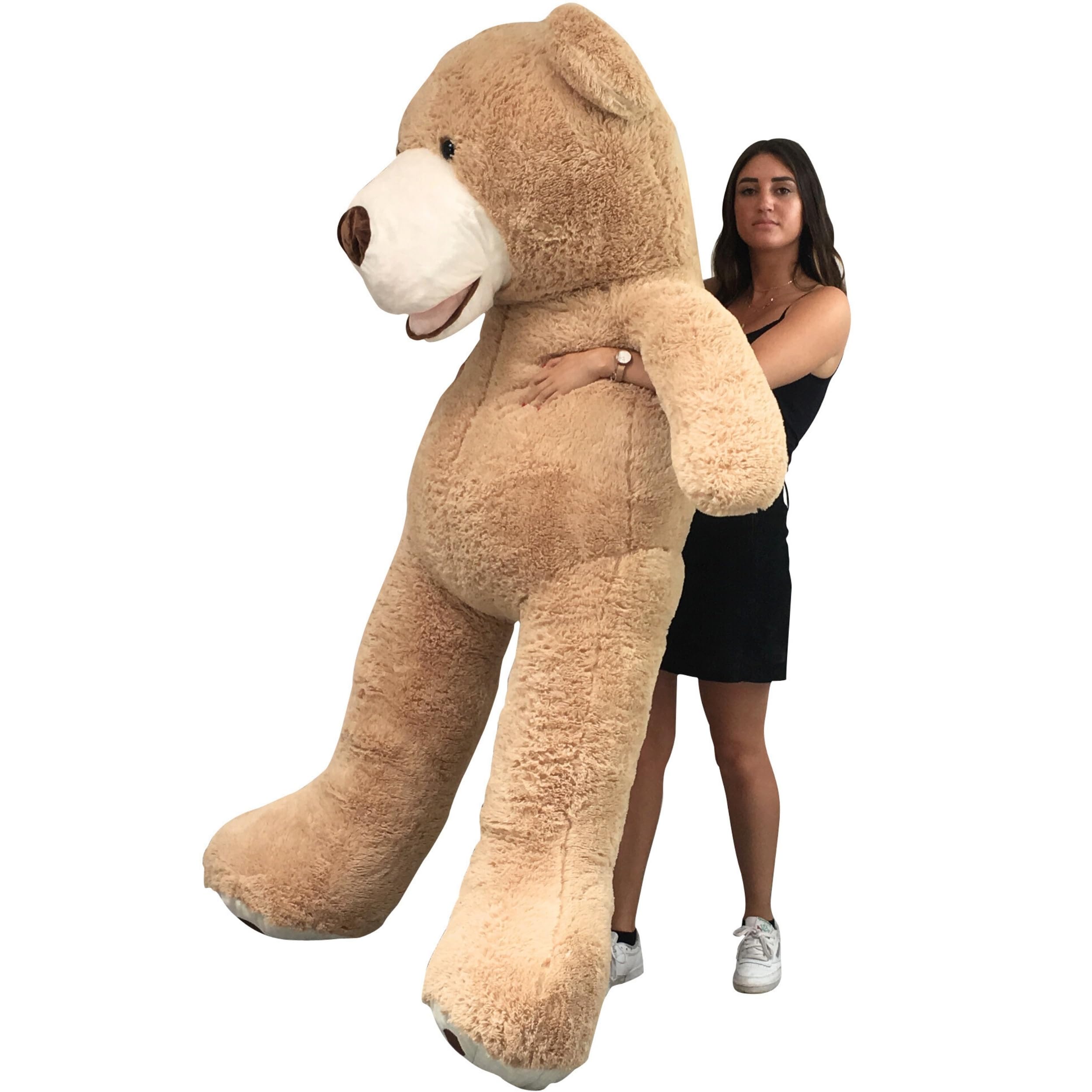 bananair - Peluche Géante 200 cm Fabriqué en France - Nounours Doux et Moelleux, Câlins Assurés - Peluche Ours XXL, Idéal Cadeau, Déco Chambre (Beige)