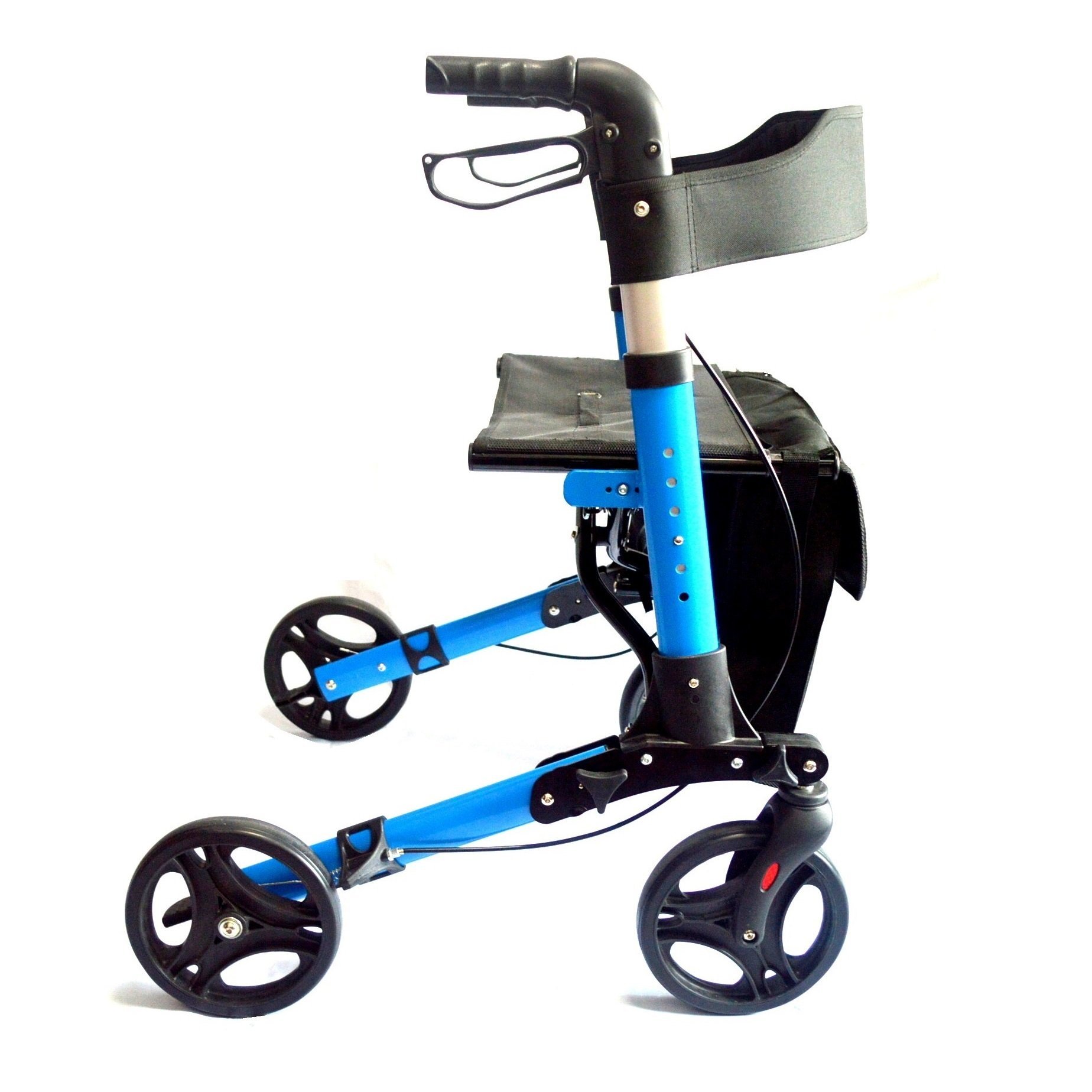 Elite Care X Cruise - Andador plegable ligero y compacto con asiento - Azul