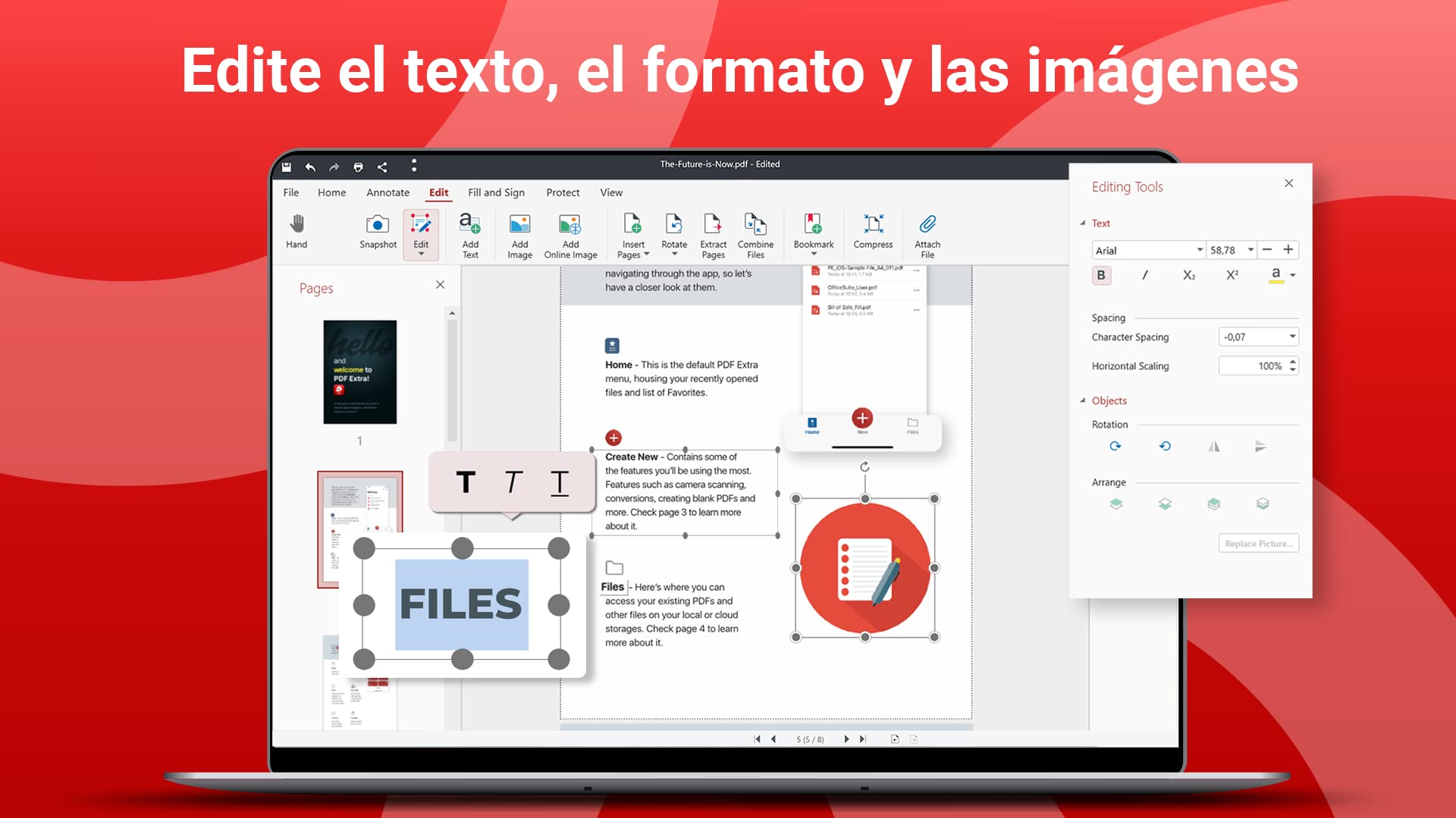 PDF Extra Lifetime - Editor de PDF profesional - 1 PC Windows / 1 Usuario / Licencia de Por Vida