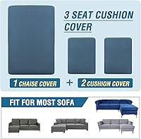 Vista 190 de H.VERSAILTEX 2025 New Sectional Couch Covers 8 Pieces Stretch Sofa Covers for Sectional Sofa Set Separate L Shaped Couch Cover for Both Left/Right