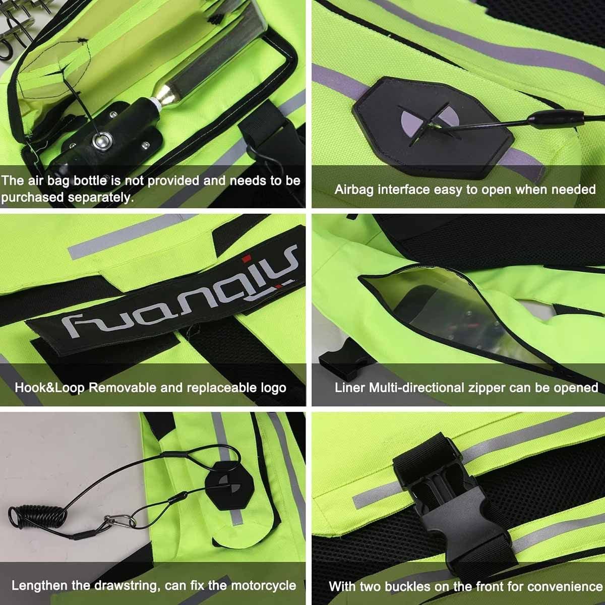 Miglior Airbag di Sicurezza Protezione Moto Corsa Equestre Equitazione Airbag Gilet Airbag Giacca,M-blackshort