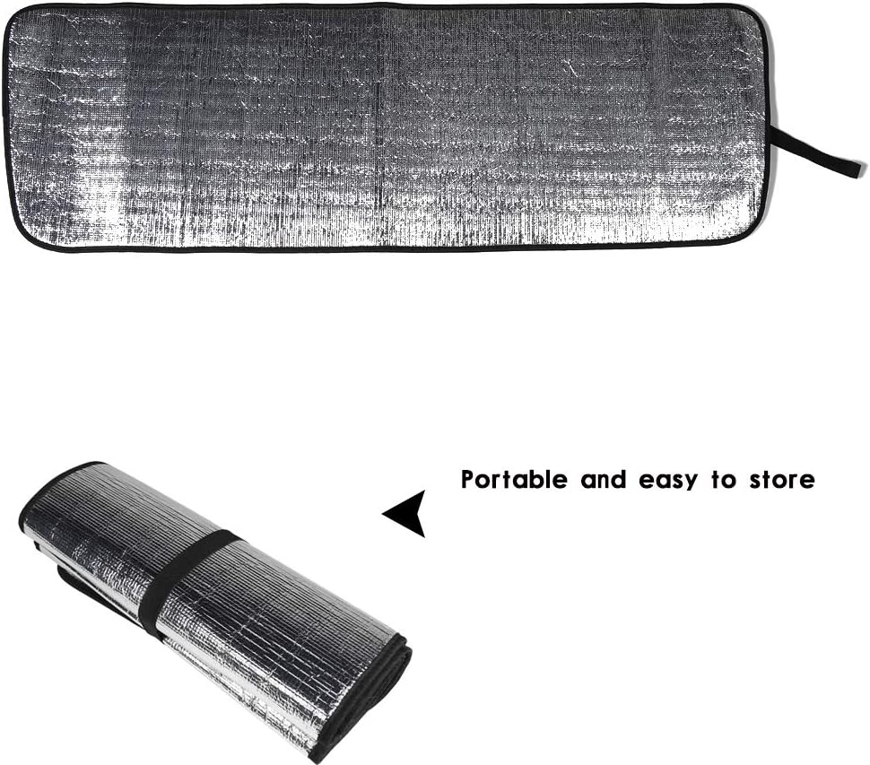 Front Windshield Sunshade Car Sun Shade Heat Shield JL Custom-fit Sunshade Sun Visor Mat for 2018 2019 Jeep Wrangler Rubicon Sahara JL 2/4 Doors