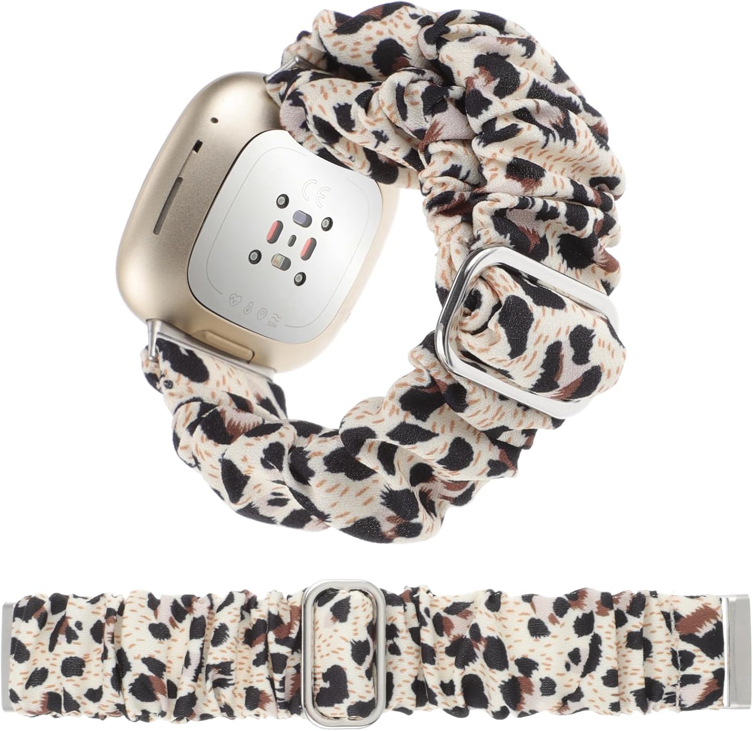 Correa Ajustable Elástica Compatible con Fitbit Versa 3, Versa 4, Sense, Sense 2