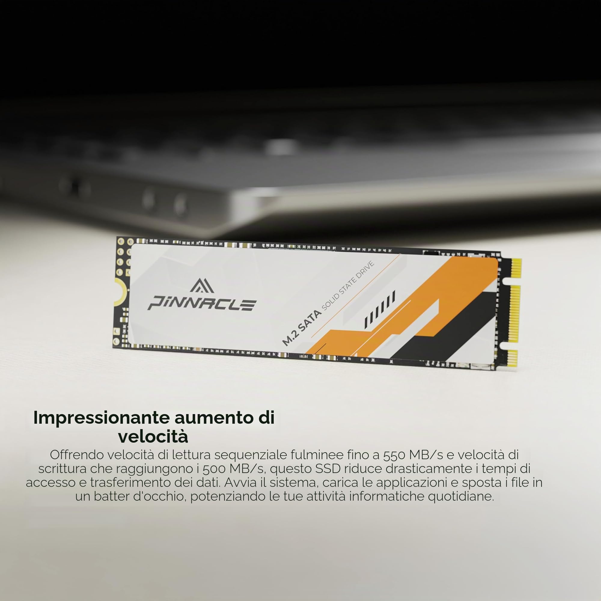Timetec 512GB SSD 3D NAND SATA III 6 Gb/s M.2 2280 NGFF Velocità di lettura fino a 550 MB/s Cache SLC Miglioramento delle prestazioni Unità a stato solido interna per PC, laptop e desktop (Pinnacle)