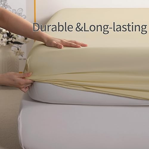 Miniatura 2 de BEDSUM - Sábana bajera de microfibra con bolsillo profundo para colchón, resistente a las arrugas, la decoloración y las manchas