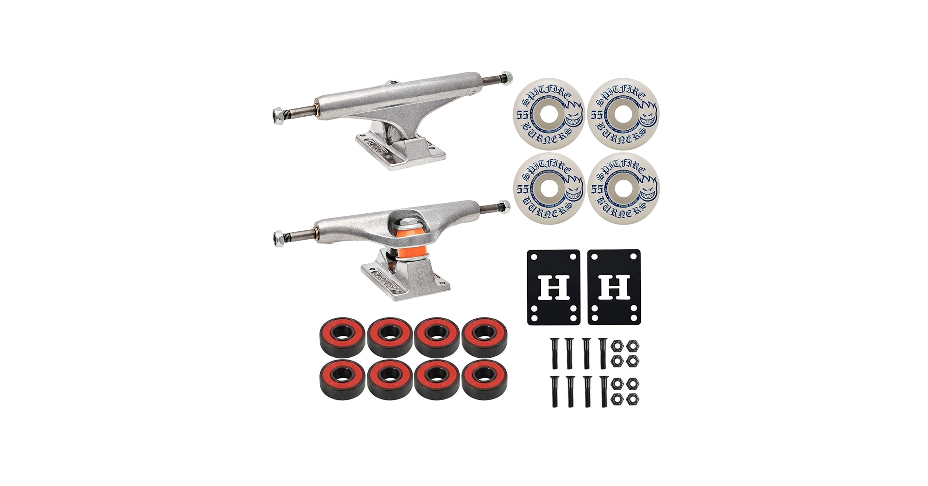 SKATEBOARD×INDEPENDENT×SPITFIRE Amazon.com : Independent Silver 149mm Truck Package Skateboard
