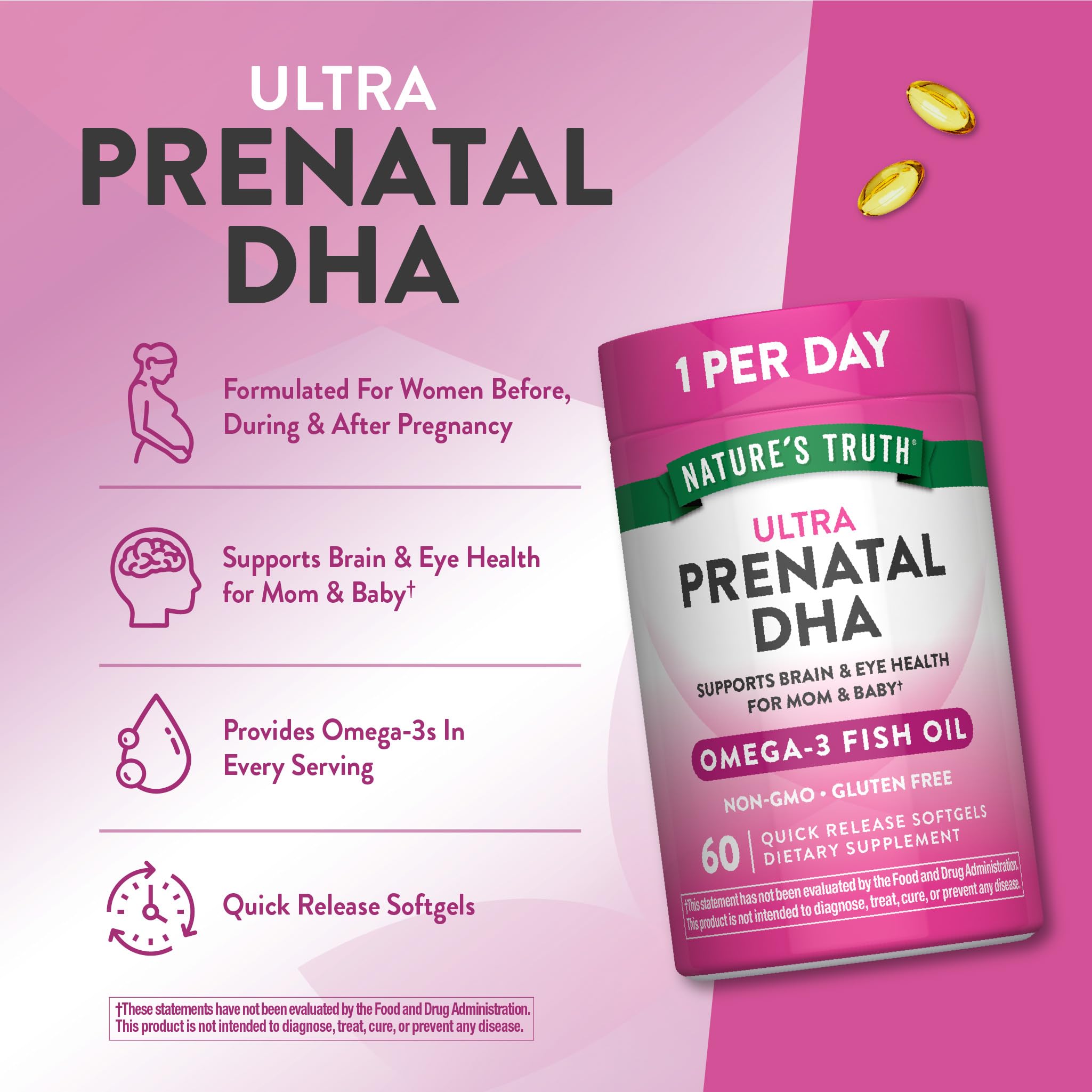 Nature's Truth Prenatal DHA | with Omega-3 Fish Oil — Amazon image 5