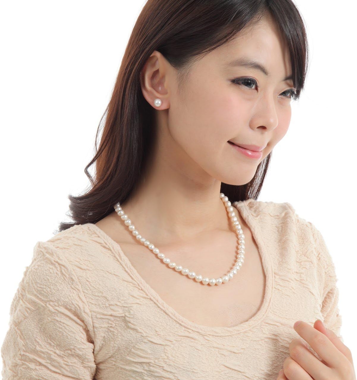 Amazon | 【品質保証書付】本真珠ネックレス＆ピアスセットorｲﾔﾘﾝｸﾞｾｯﾄ 