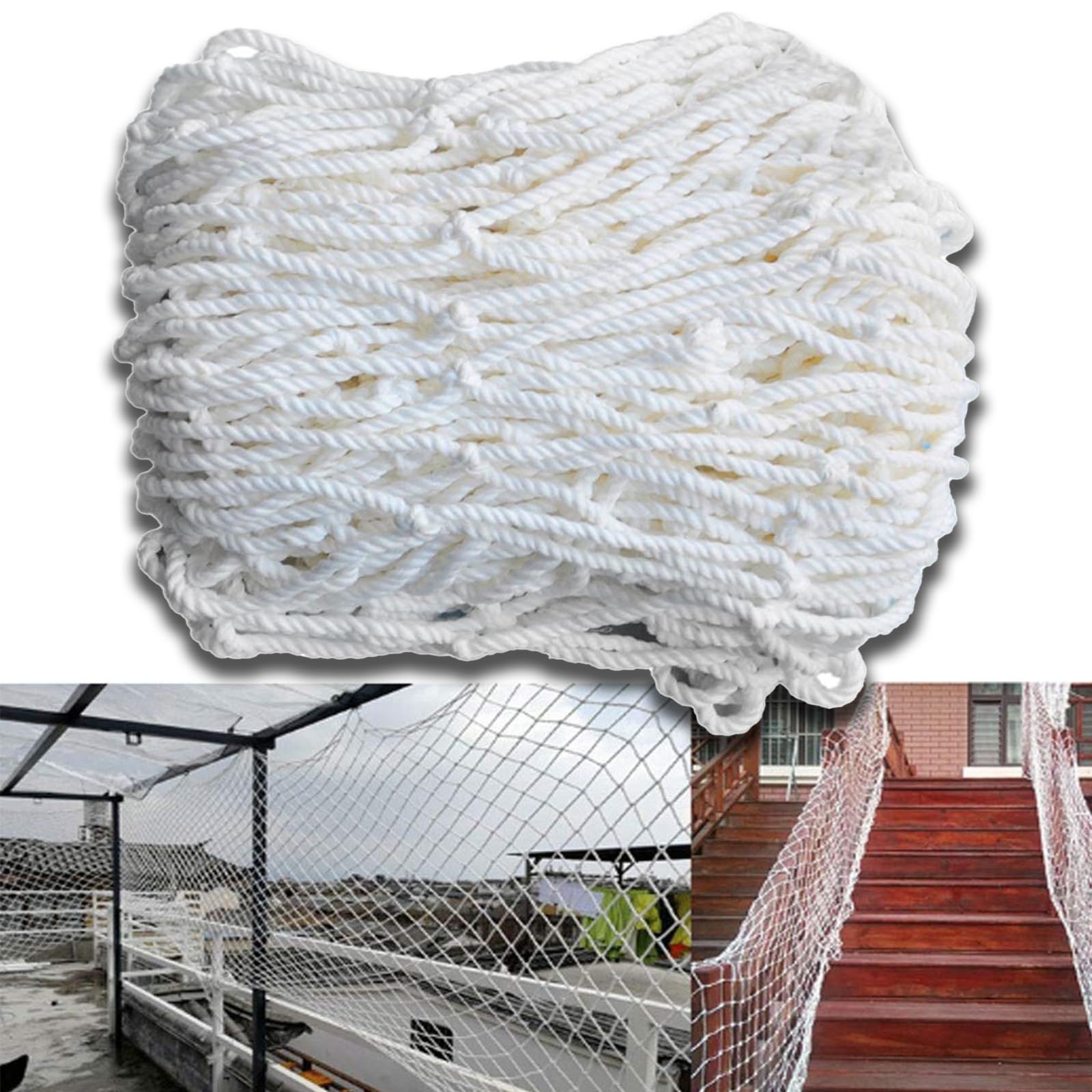 Lwjsocp Safety Rope Netting Fence, 20X23ft Indoor Decorative Climbing Cargo Net, Tree House Playground Safety Net - 1Cm Rope For Child Protection And Fun