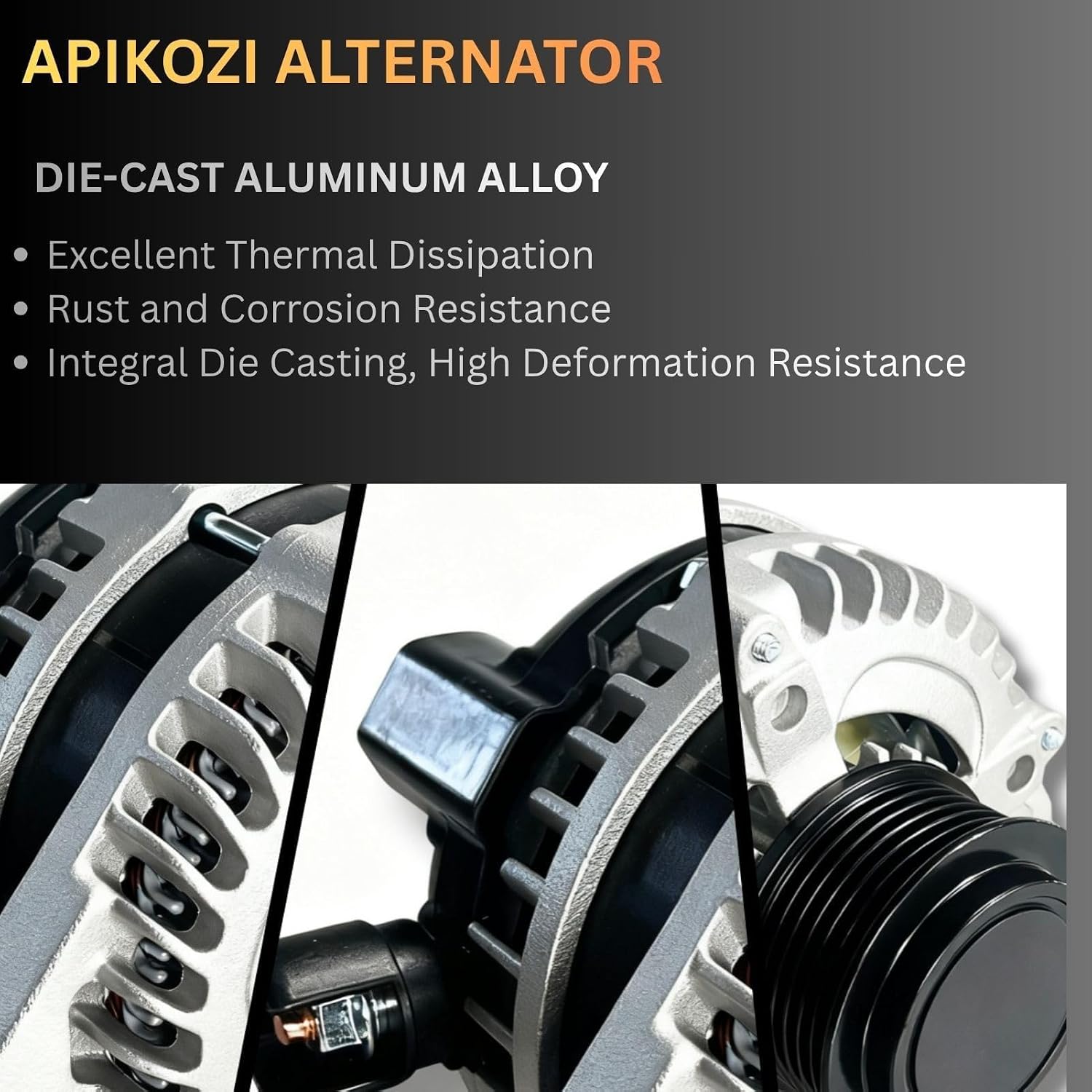 Alternator Fit for Honda 3.5 3.5L for Pilot 2012 2013 2014 2015, for Odyssey 2011 2012 2013, for Ridgeline 2012 2013 2014, 104210-1240, 9764219-124, 31100-RV0-A01, CSJ24, 11573, 290-5582